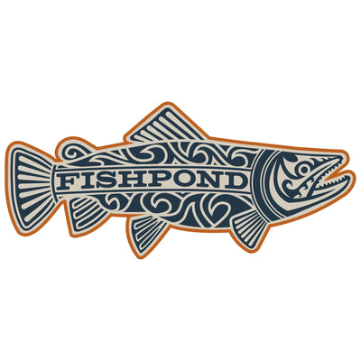 Fishpond Maori Trout Sticker 7" Overcast Image 01