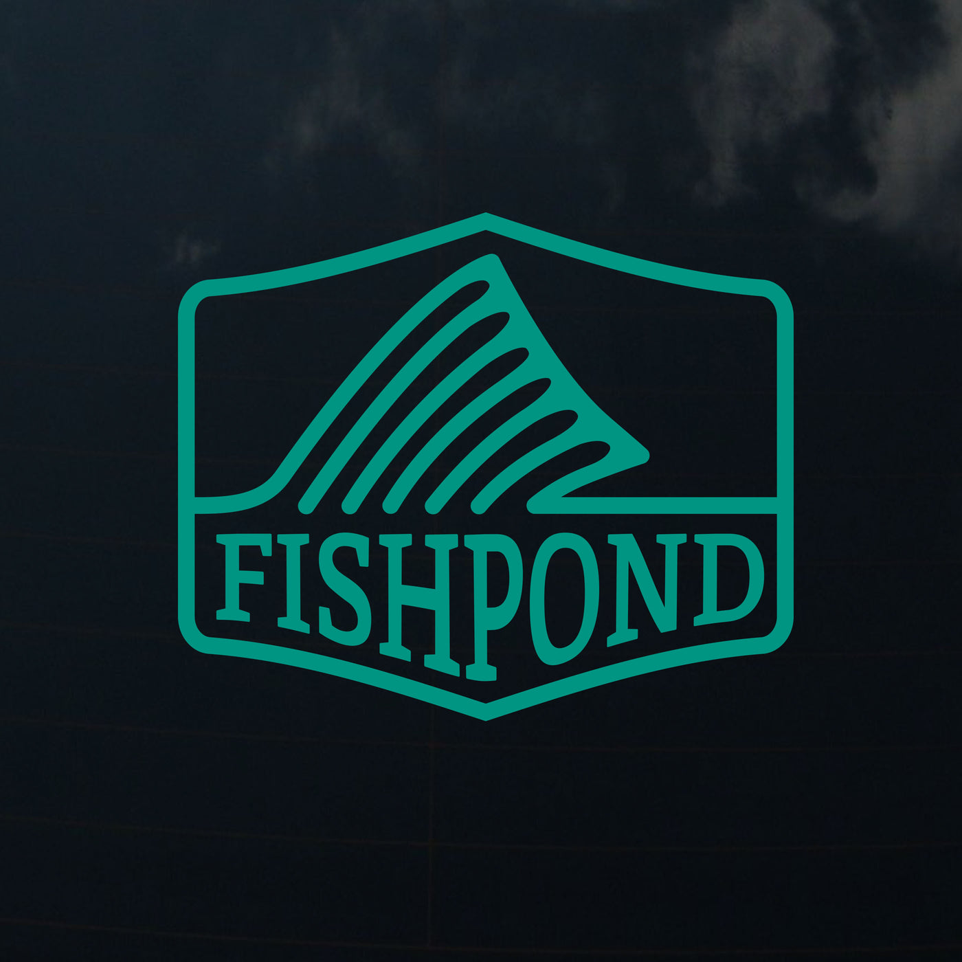 Fishpond Thermal Die Cut Sticker Dorsal Fin 4" Aqua Image 02