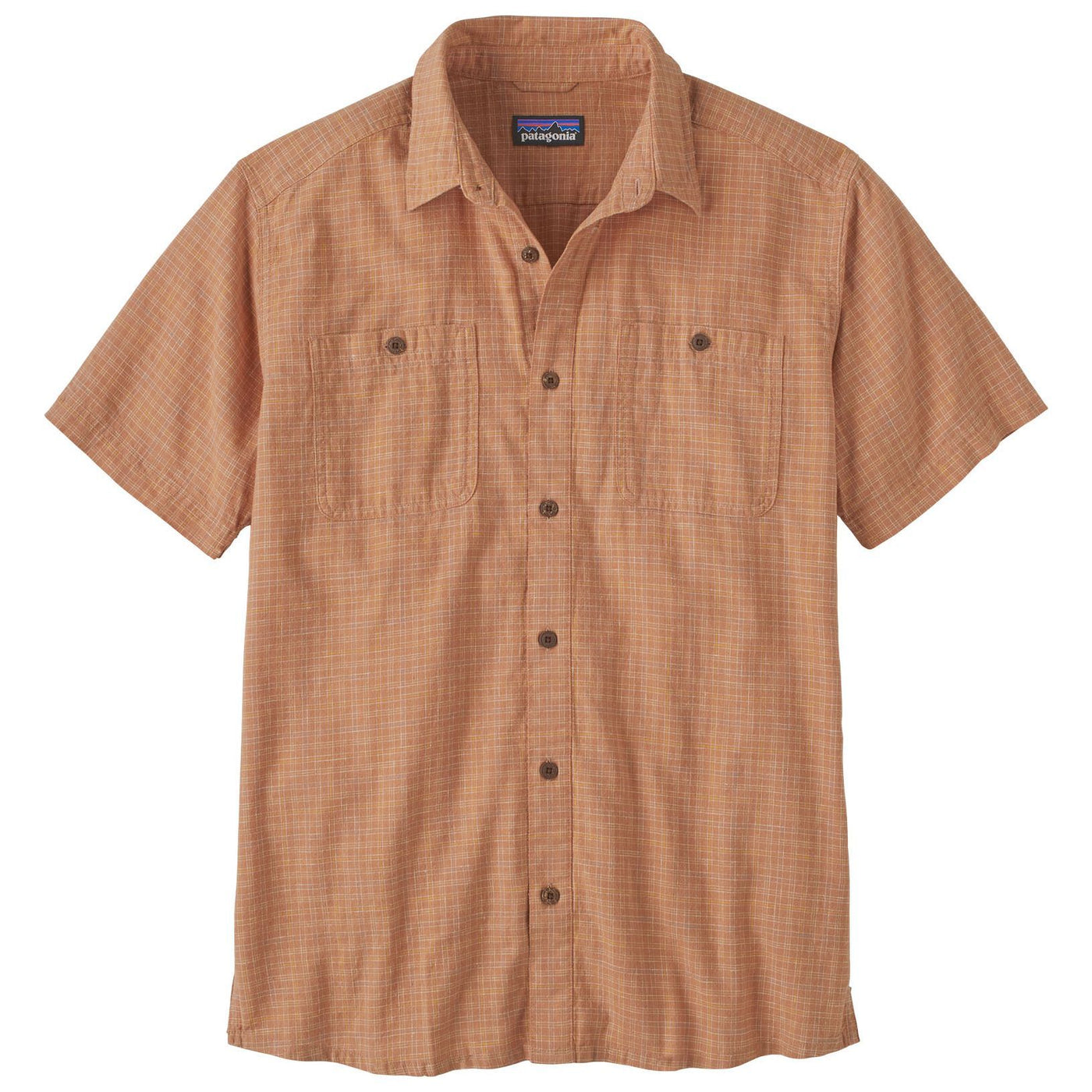 Patagonia Men's Back Step Shirt Rainfall Plaid: Trip Brown Image 01