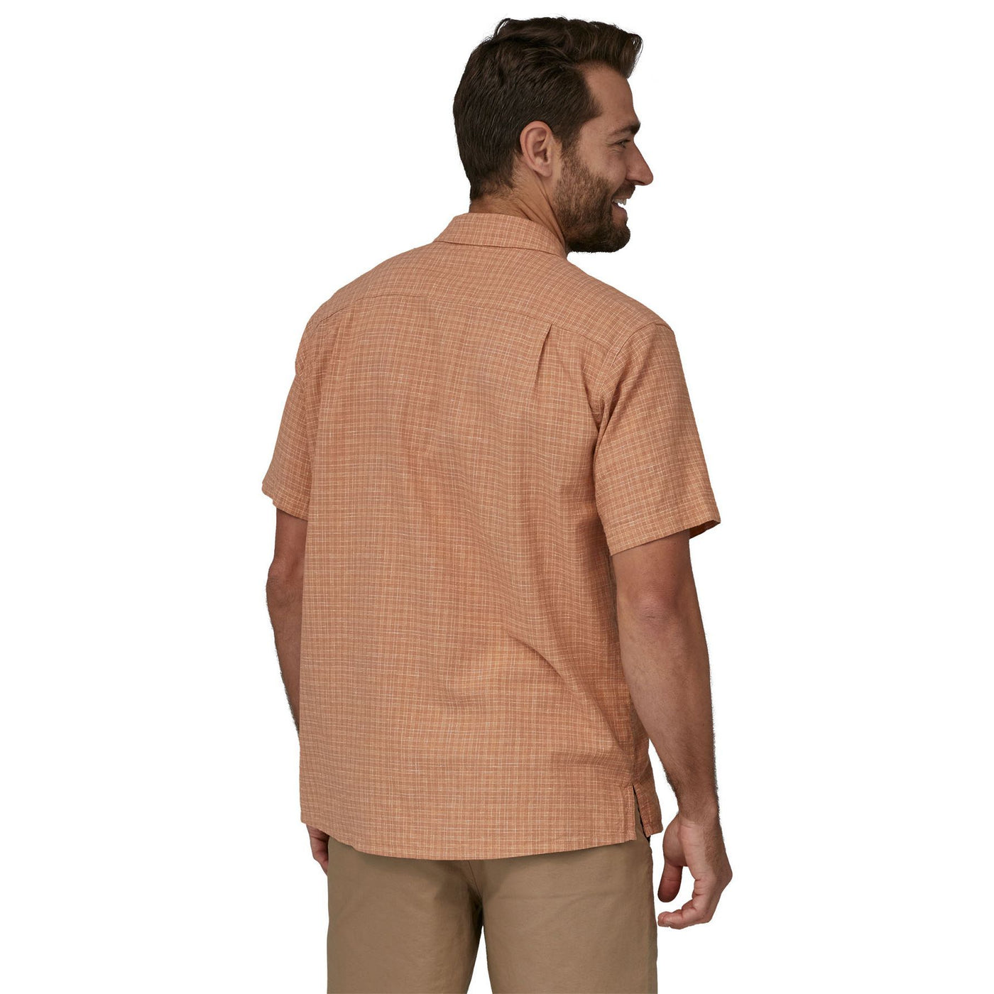 Patagonia Men's Back Step Shirt Rainfall Plaid: Trip Brown Image 03