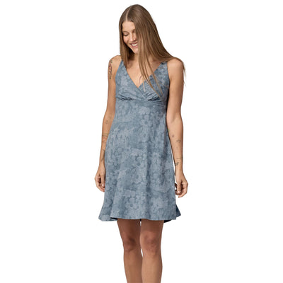 Patagonia Women's Amber Dawn Dress Channeling Spring: Light Plume Grey Image 03