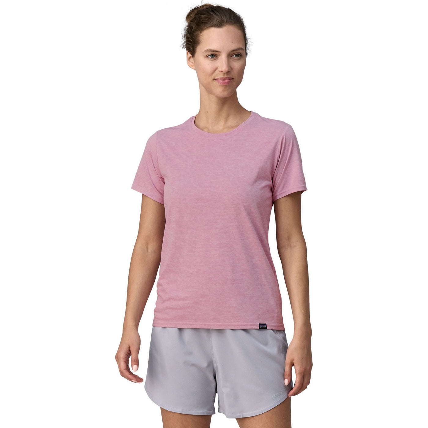 Patagonia Women's Cap Cool Daily Shirt Milkweed Mauve - Light Milkweed Mauve X-Dye Image 03