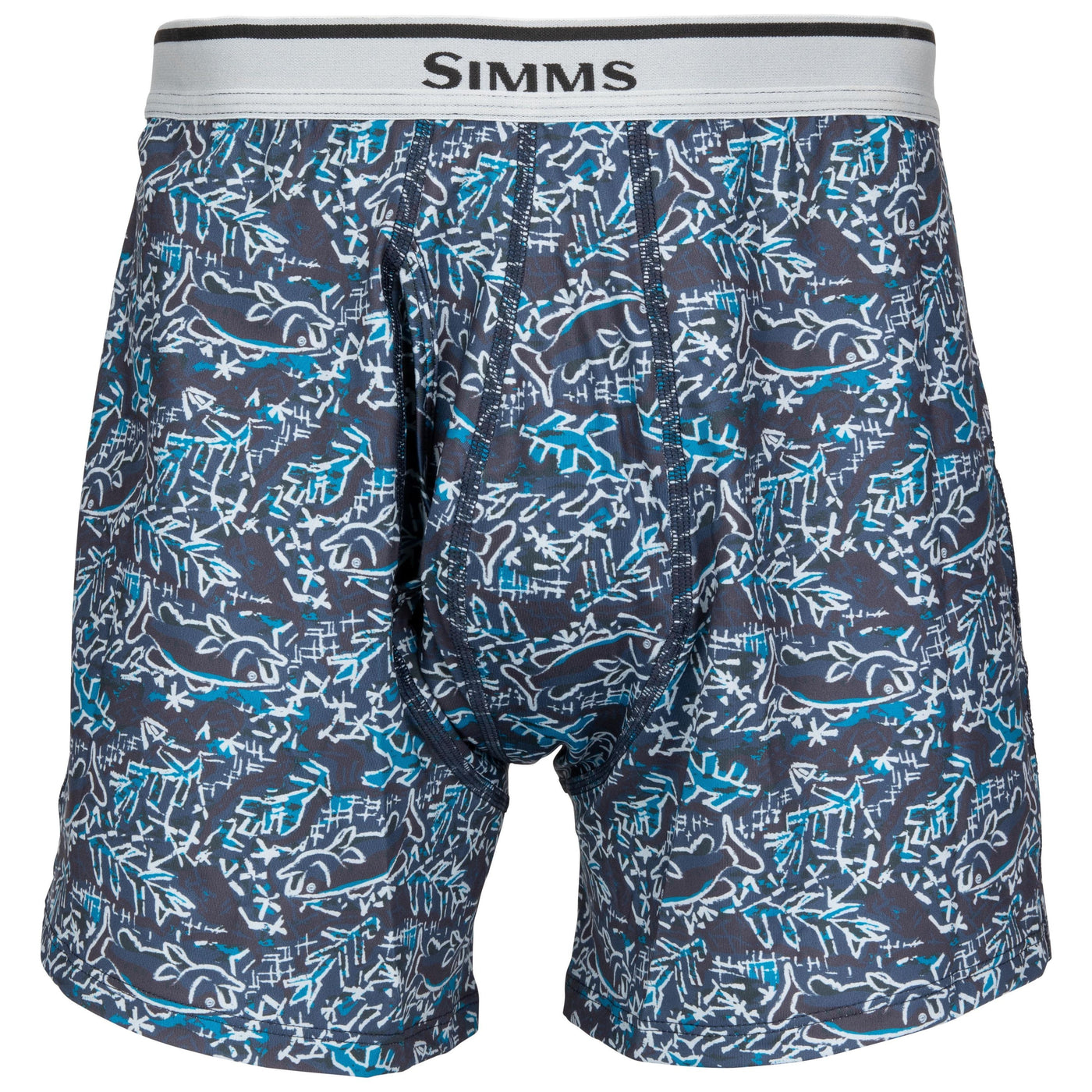 Simms Men's Simms Boxer Fish Grass Image 01