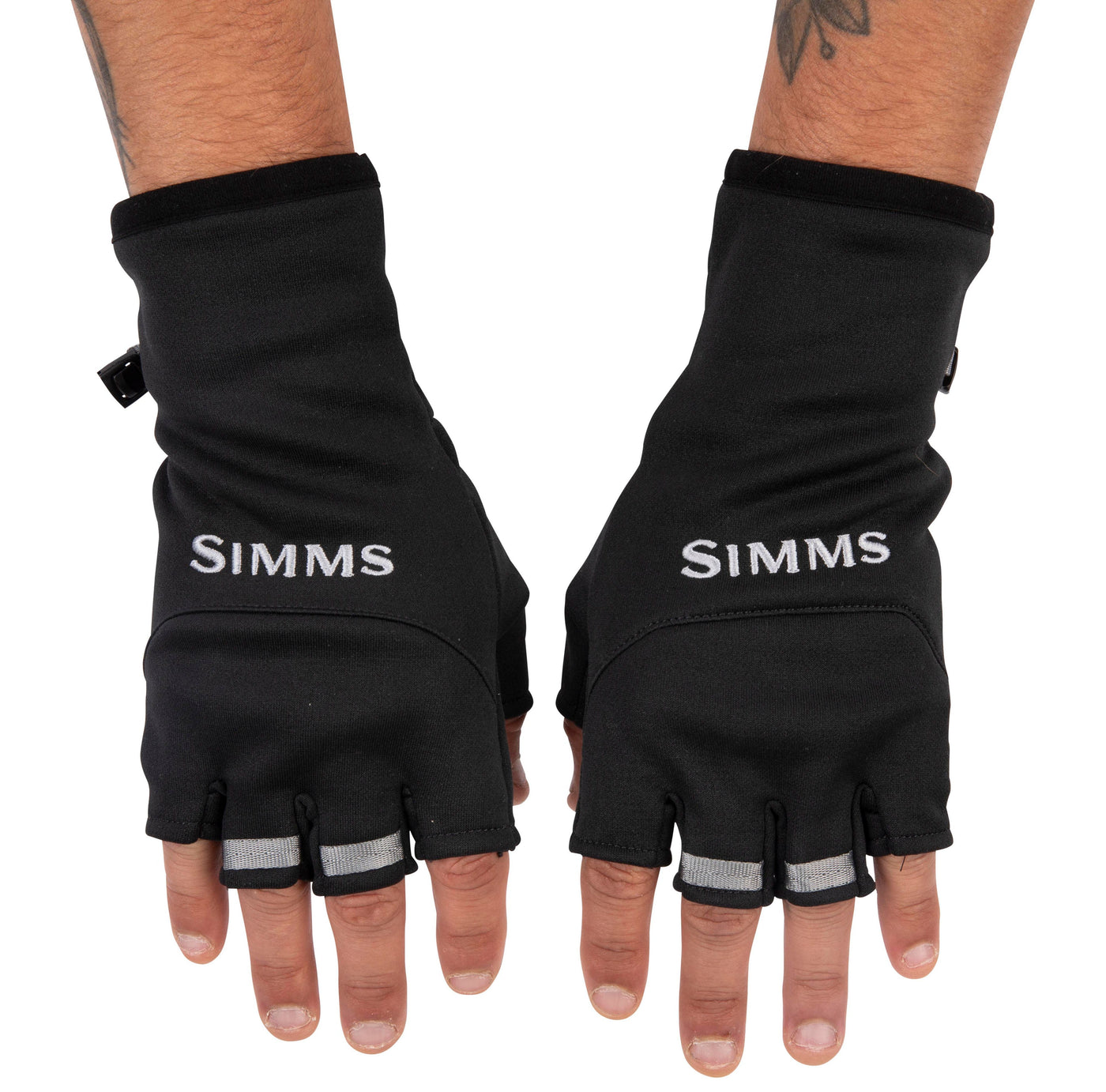 Simms Freestone Half Finger Mitt Black Image 01