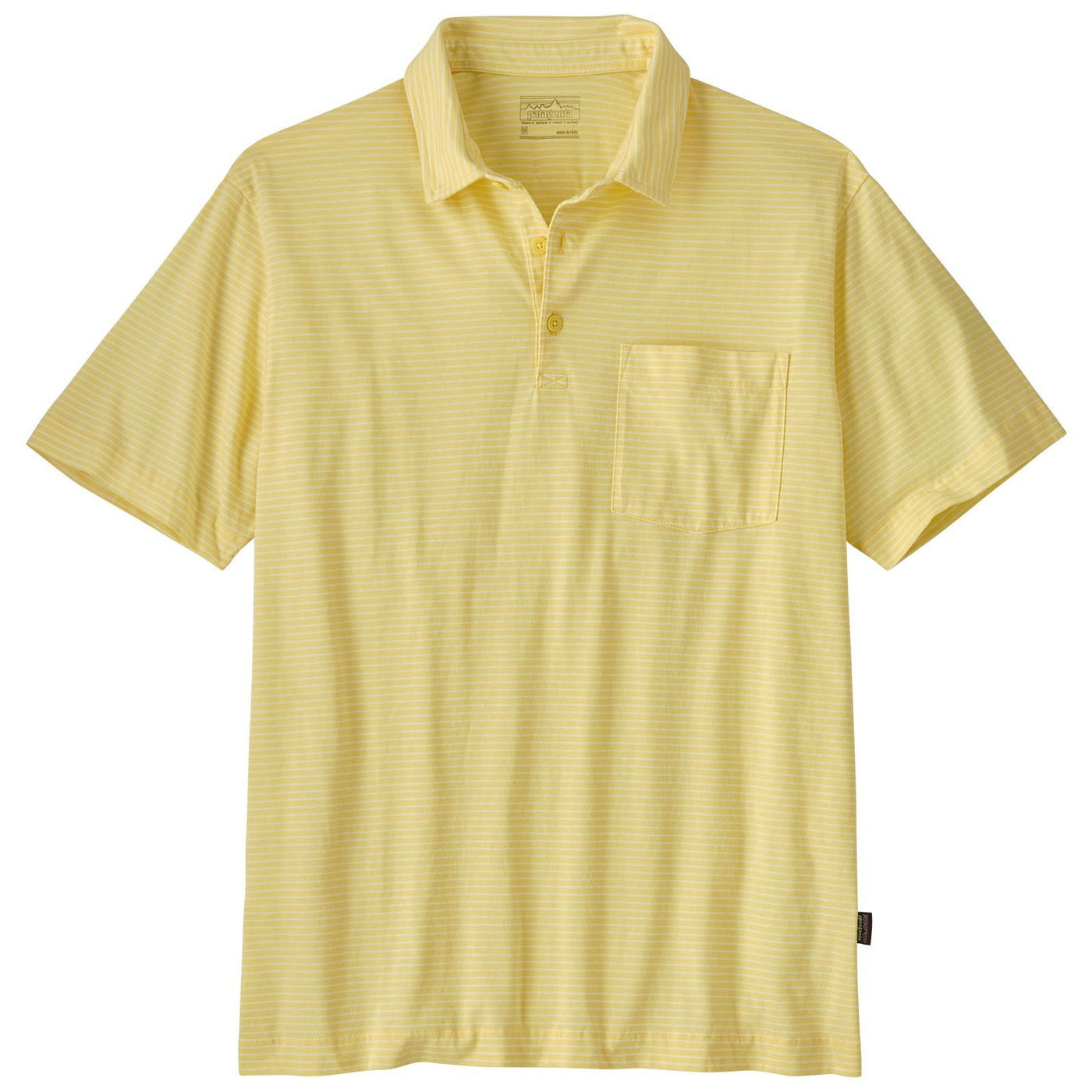 Patagonia Men's Cotton in Conversion LW Polo Seashore: Milled Yellow Image 01