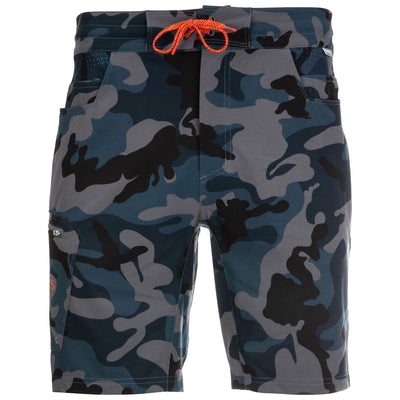 Simms Men's Seamount Board Shorts Woodland Camo Storm Image 01