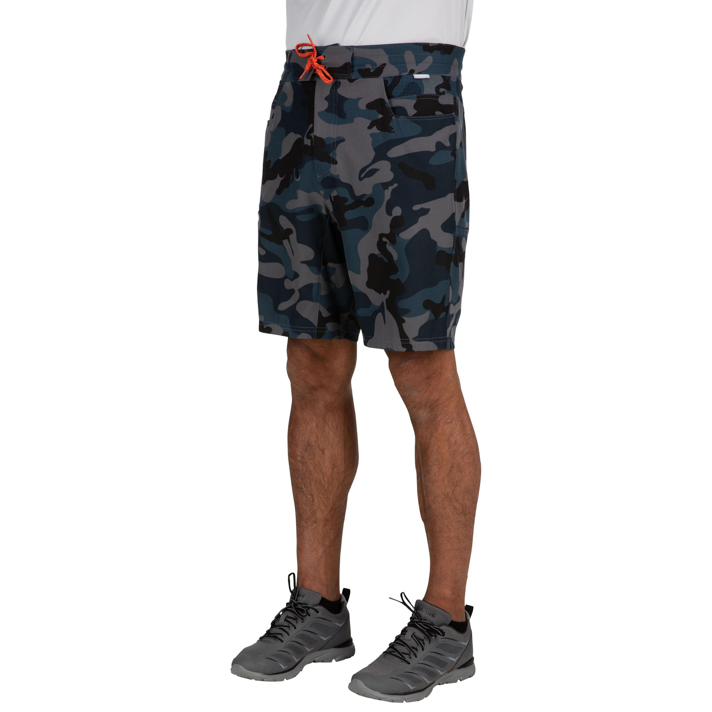 Simms Men's Seamount Board Shorts Woodland Camo Storm Image 02