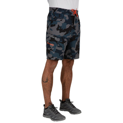 Simms Men's Seamount Board Shorts Woodland Camo Storm Image 03