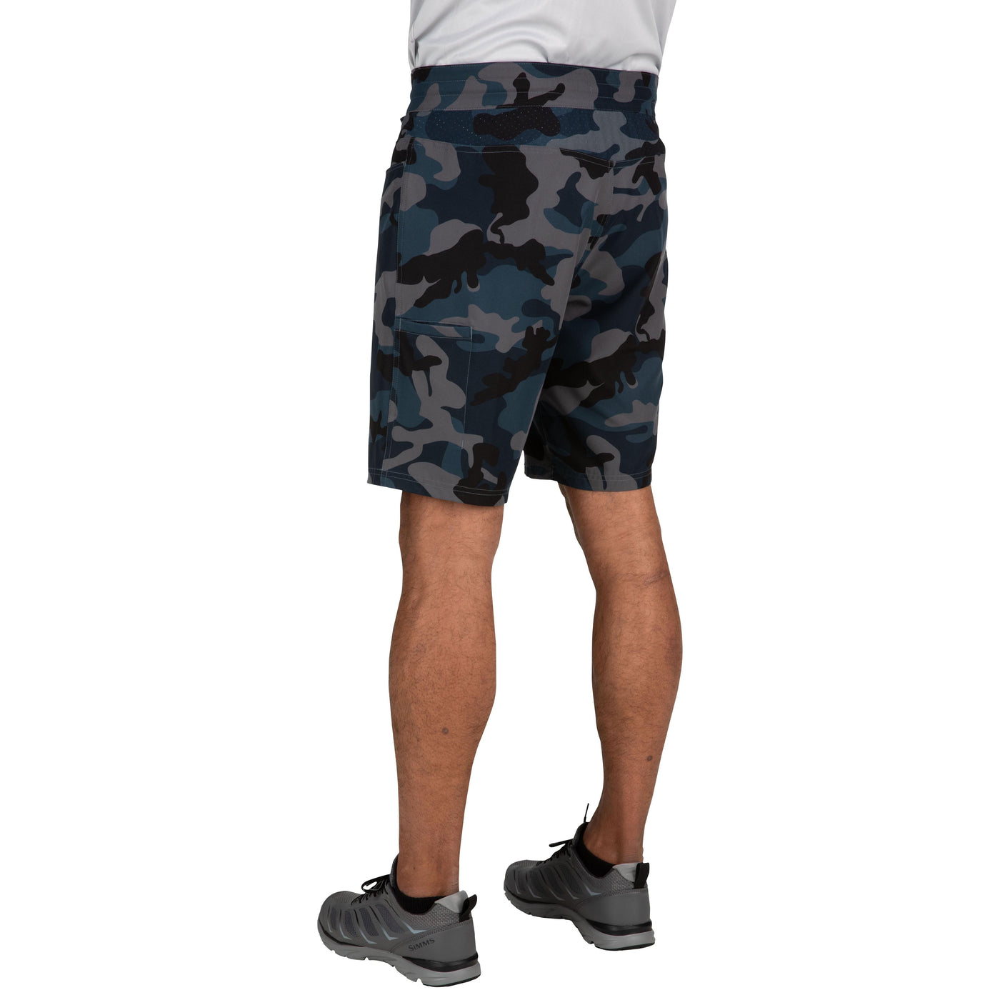 Simms Men's Seamount Board Shorts Woodland Camo Storm Image 05