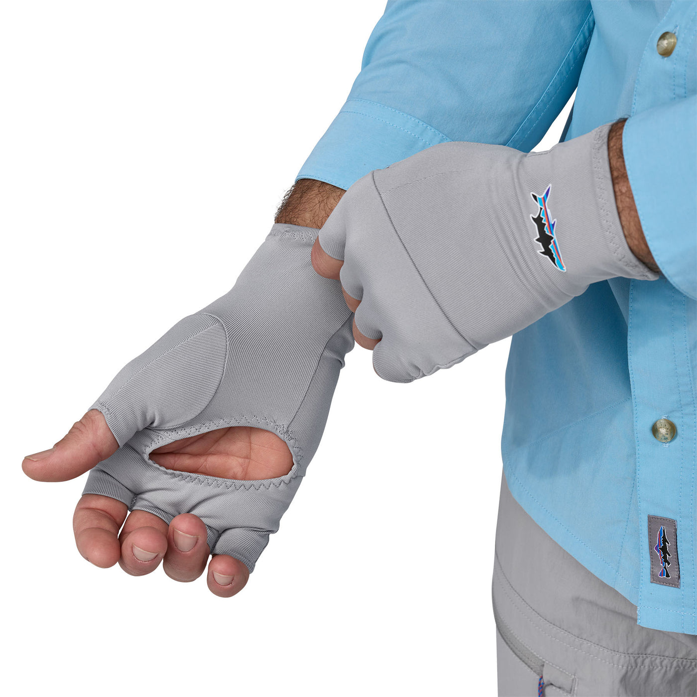 Patagonia Sun Gloves Salt Grey Image 03