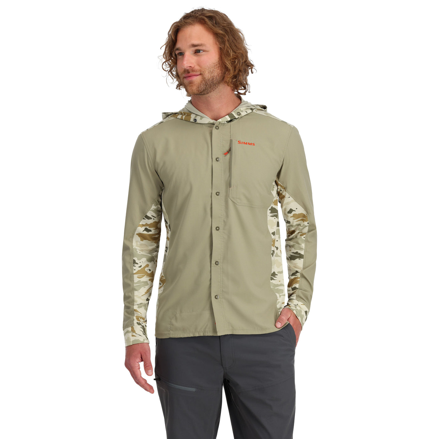 Simms Intruder Hoody Stone/Ghost Camo Stone Image 02