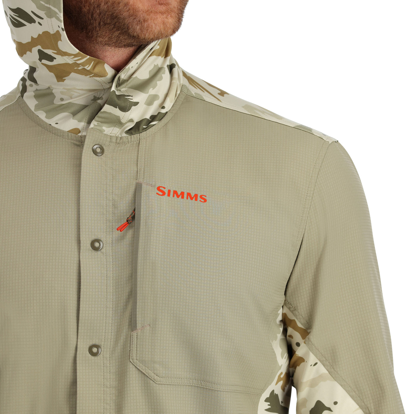 Simms Intruder Hoody Stone/Ghost Camo Stone Image 05