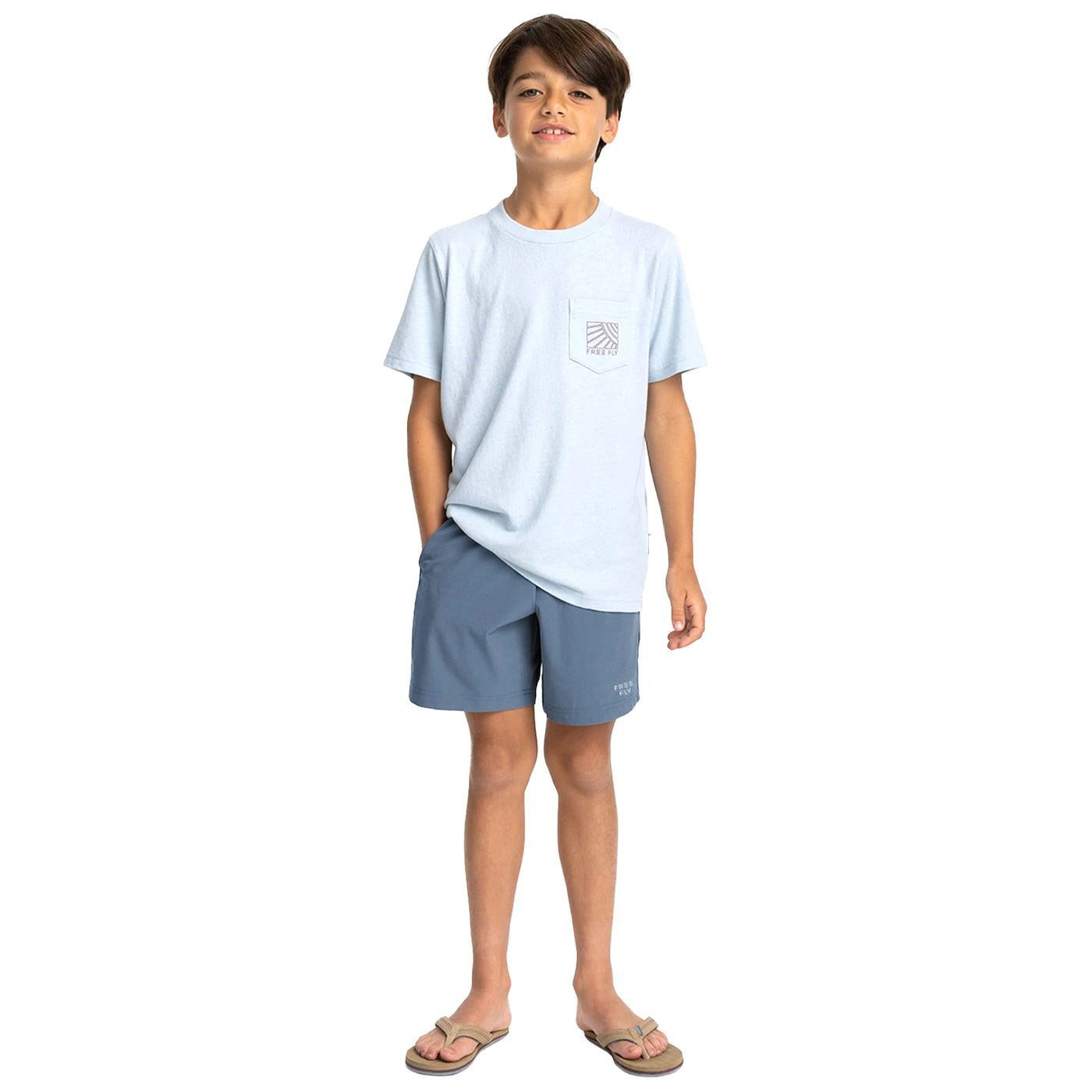 Free Fly Boy's Breeze Short Pacific Blue Image 01