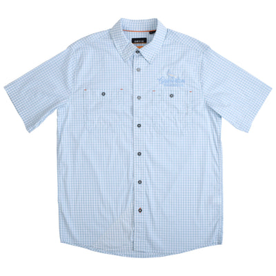 GFC Orvis Men's River Guide 2.0 Short Sleeve Shirt, Embroidered Logo Left ChestBlue Mist / Lt Blue & White Image 01