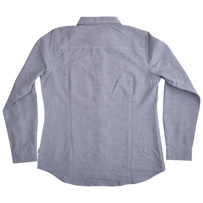 GFC Orvis Women's Tech Chambray Work Shirt L/S, Embroidered Logo Left ChestPurple Fog / Purple Fog Image 02