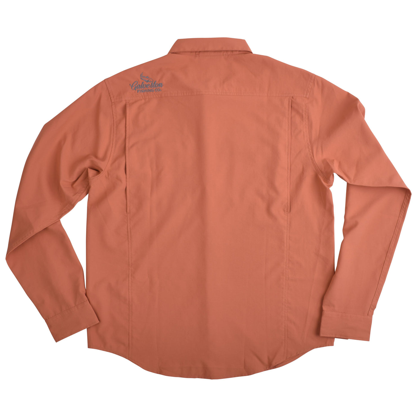 GFC Patagonia Men's L/S Self Guided Hike Shirt, Embroidered Logo Back Left ShoulderSienna Clay / Gray Image 02