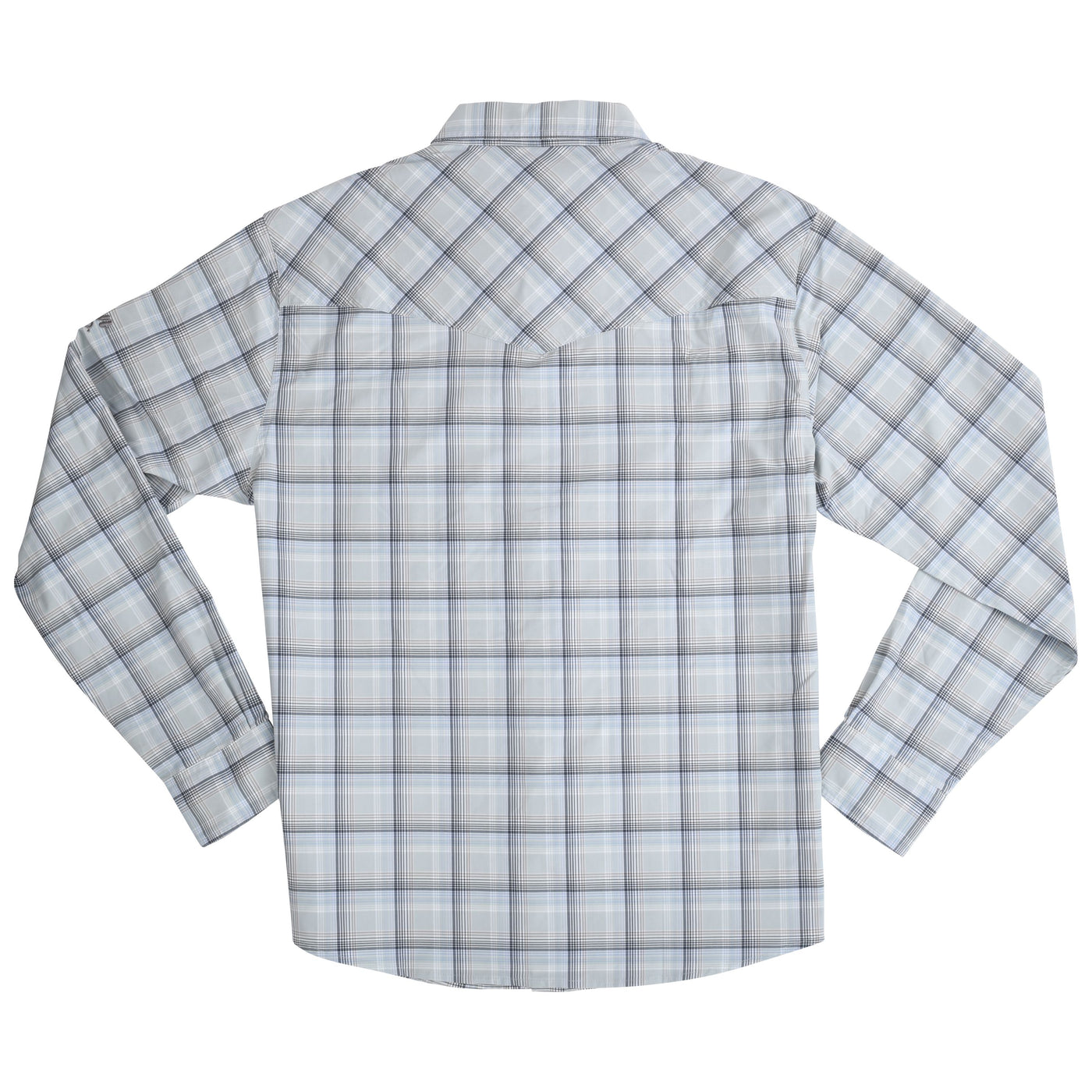 GFC Simms Men's Brackett LS Shirt, Embroidered Logo Left ShoulderAspen Brackett / Gray Image 02