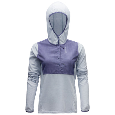 Grundens Women's Shorebreak Hoodie Arctic Ice/Heron Image 01