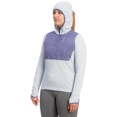 Grundens Women's Shorebreak Hoodie Arctic Ice/Heron Image 02