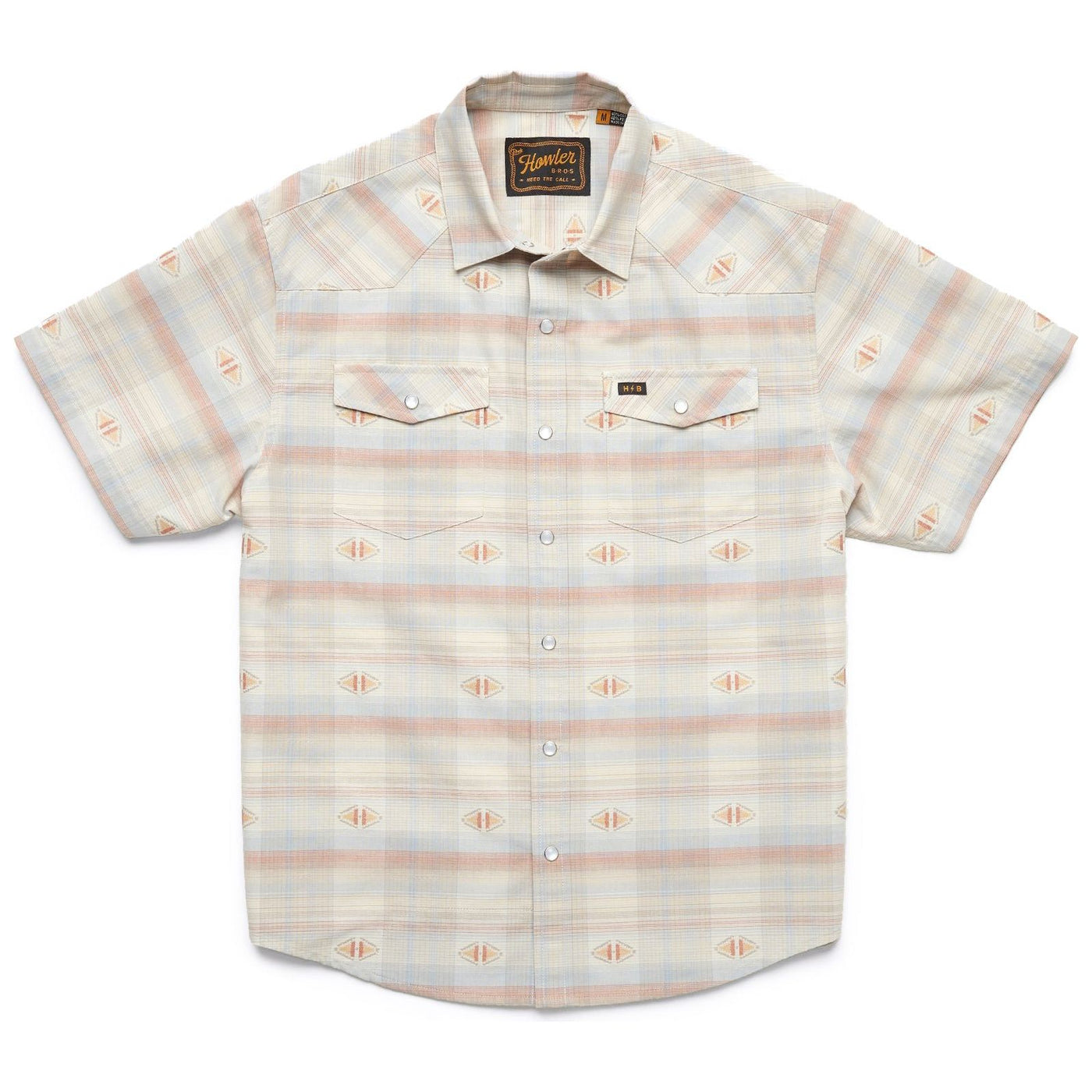 Howler Brothers H Bar B Snapshirt Elliot Plaid Cream Image 01