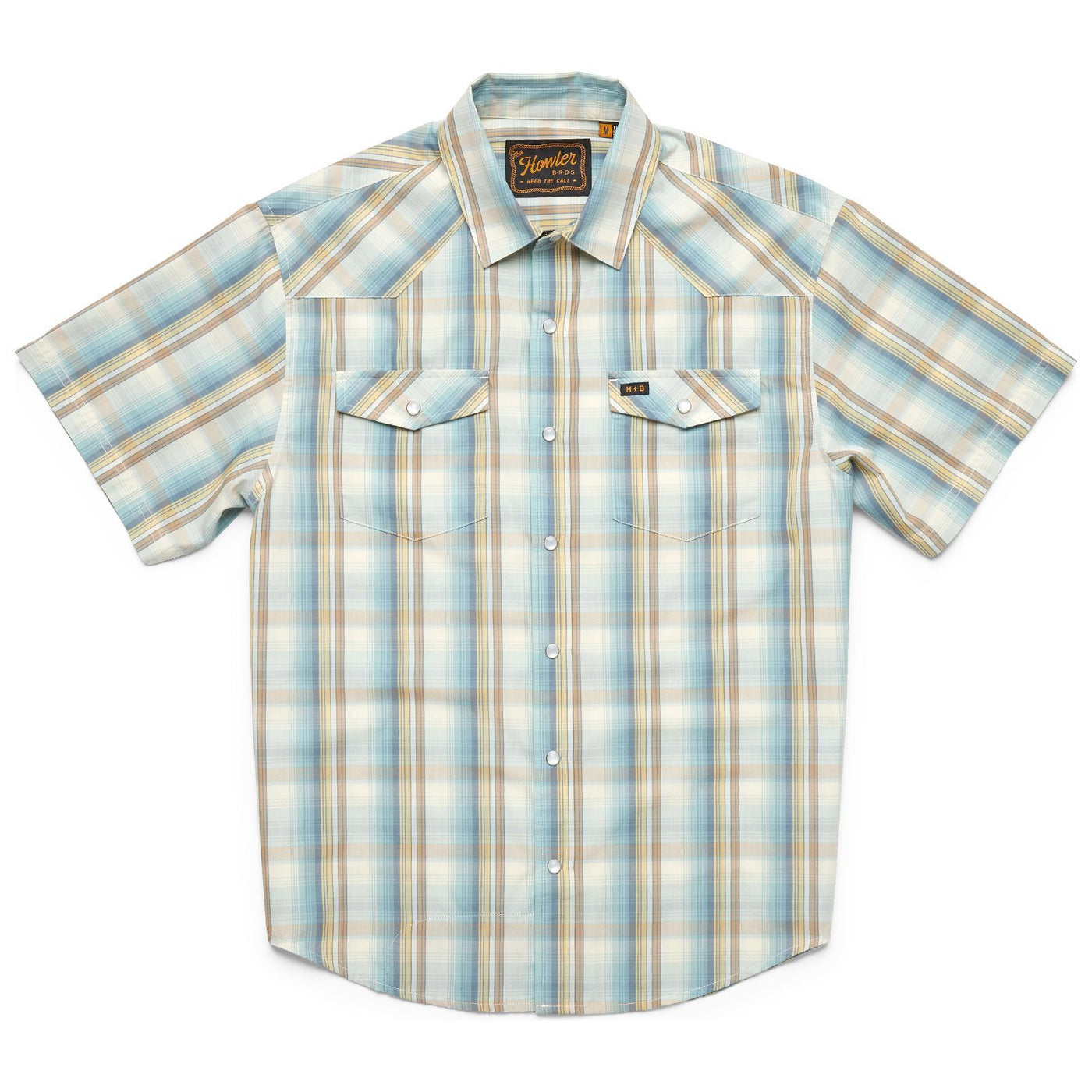 Howler Brothers H Bar B Snapshirt Isley Plaid Seafoam Image 01