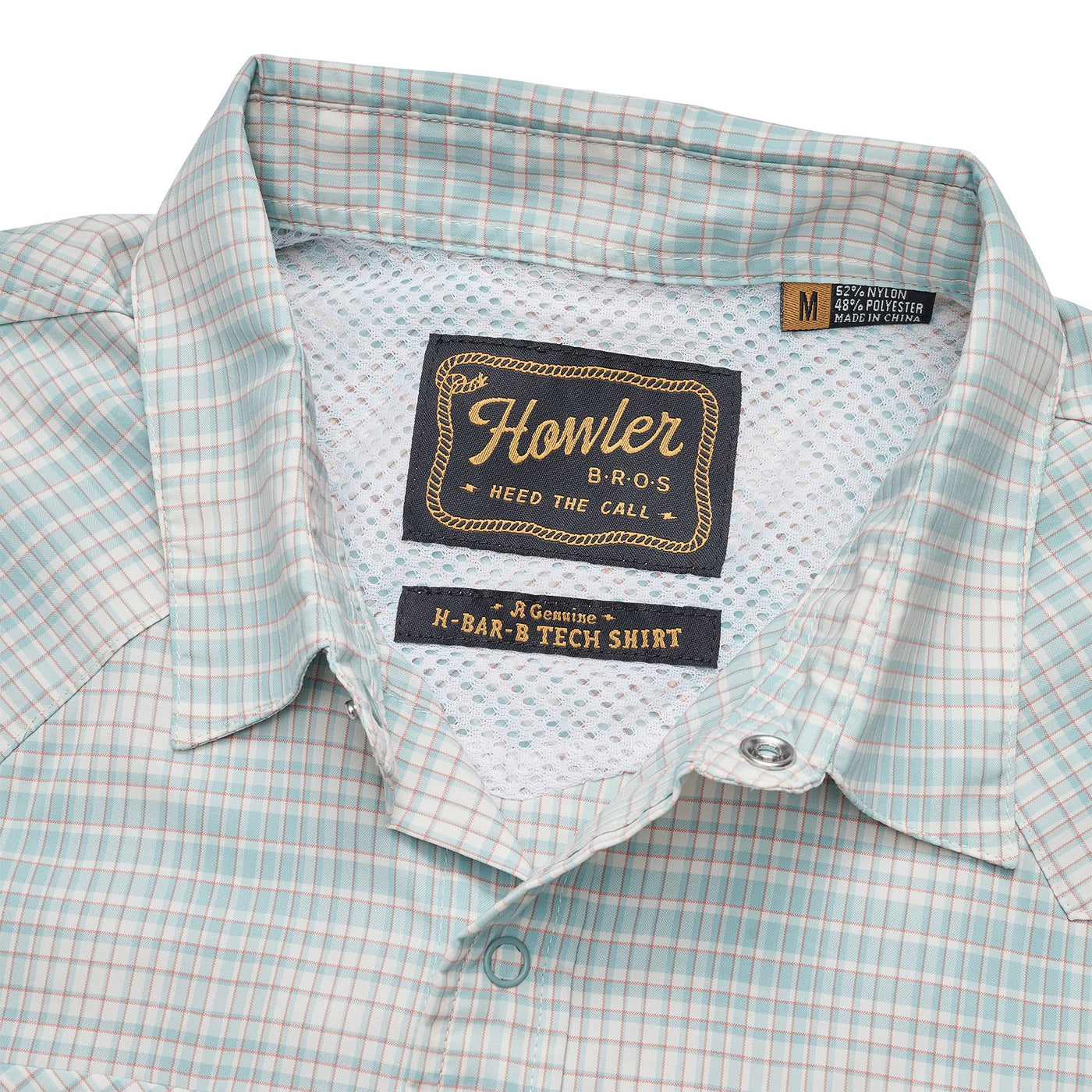 Howler Brothers H Bar B Tech Longsleeve Eason Plaid Seafoam Image 02