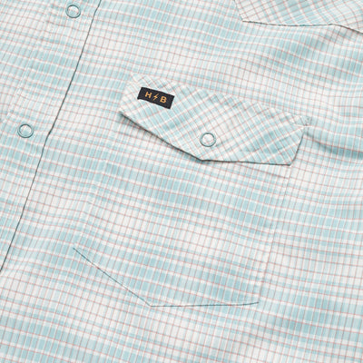 Howler Brothers H Bar B Tech Longsleeve Eason Plaid Seafoam Image 03