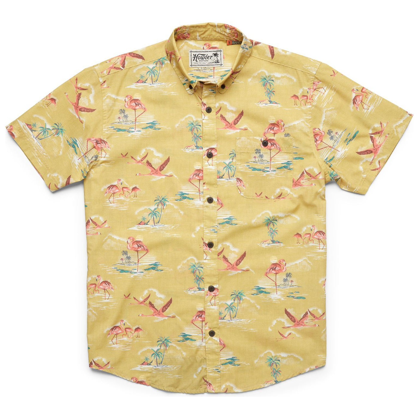 Howler Brothers Mansfield Shirt Flamingo Flamboyance Image 01