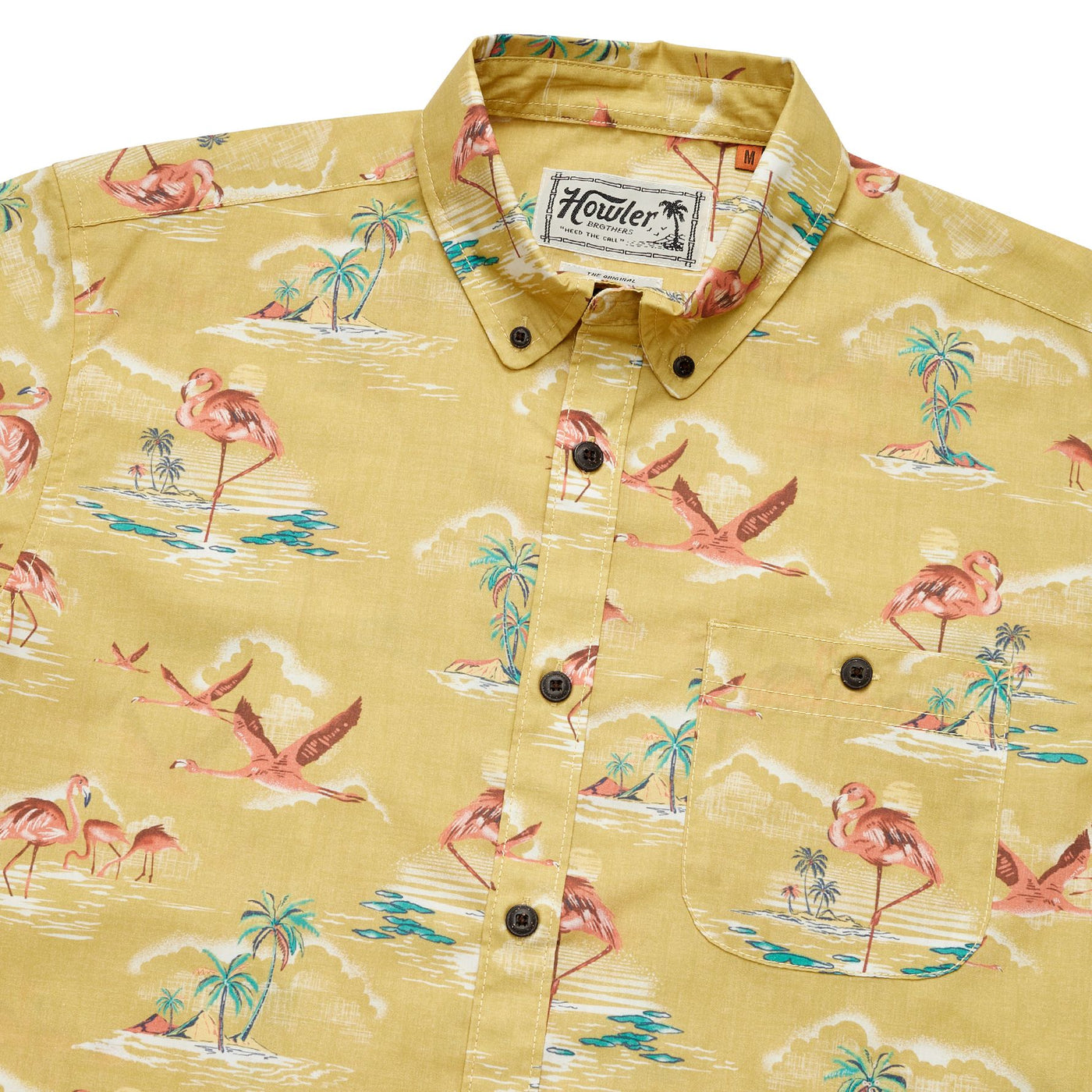 Howler Brothers Mansfield Shirt Flamingo Flamboyance Image 02