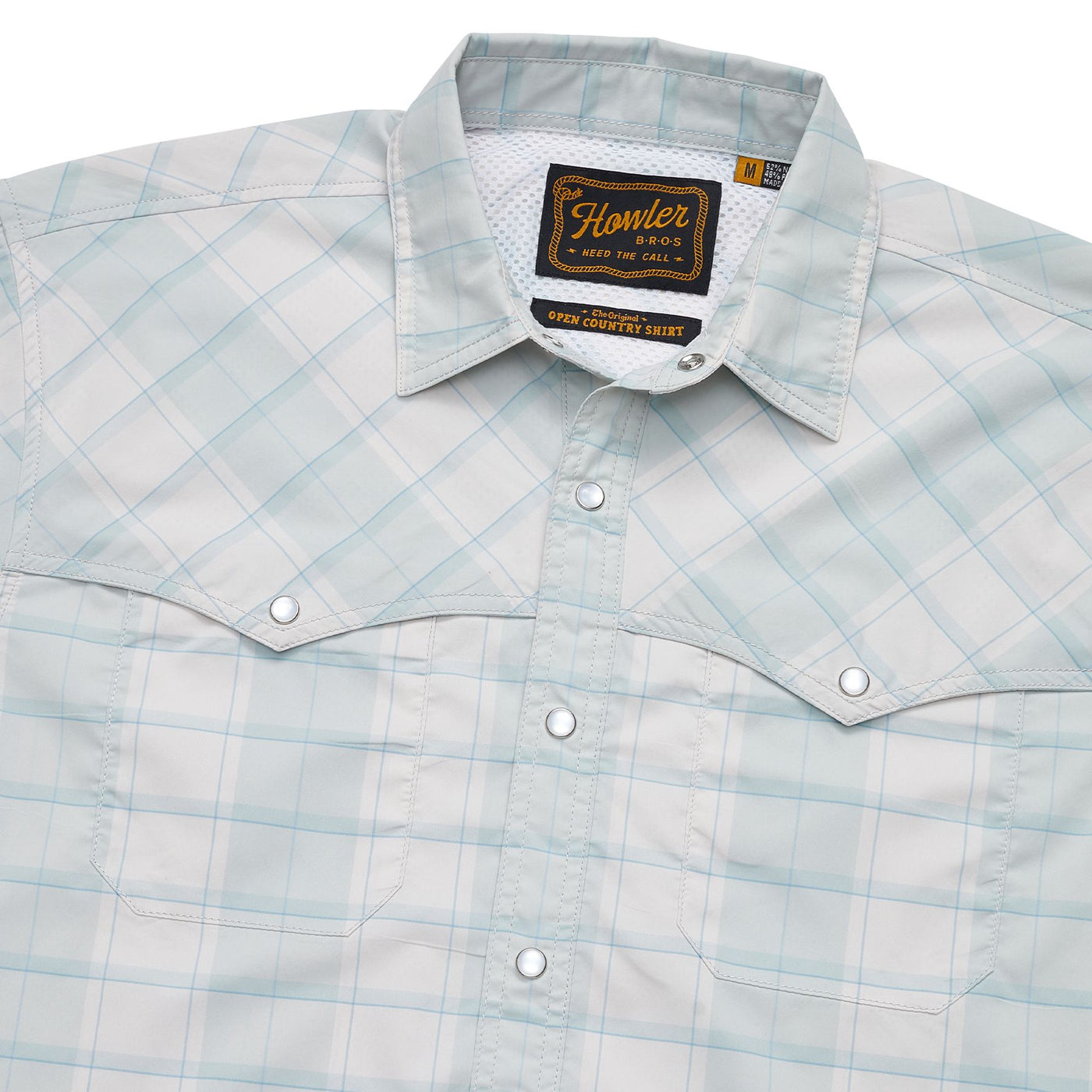 Howler Brothers Open Country Tech Shirt Braden Plaid Chalk Image 01