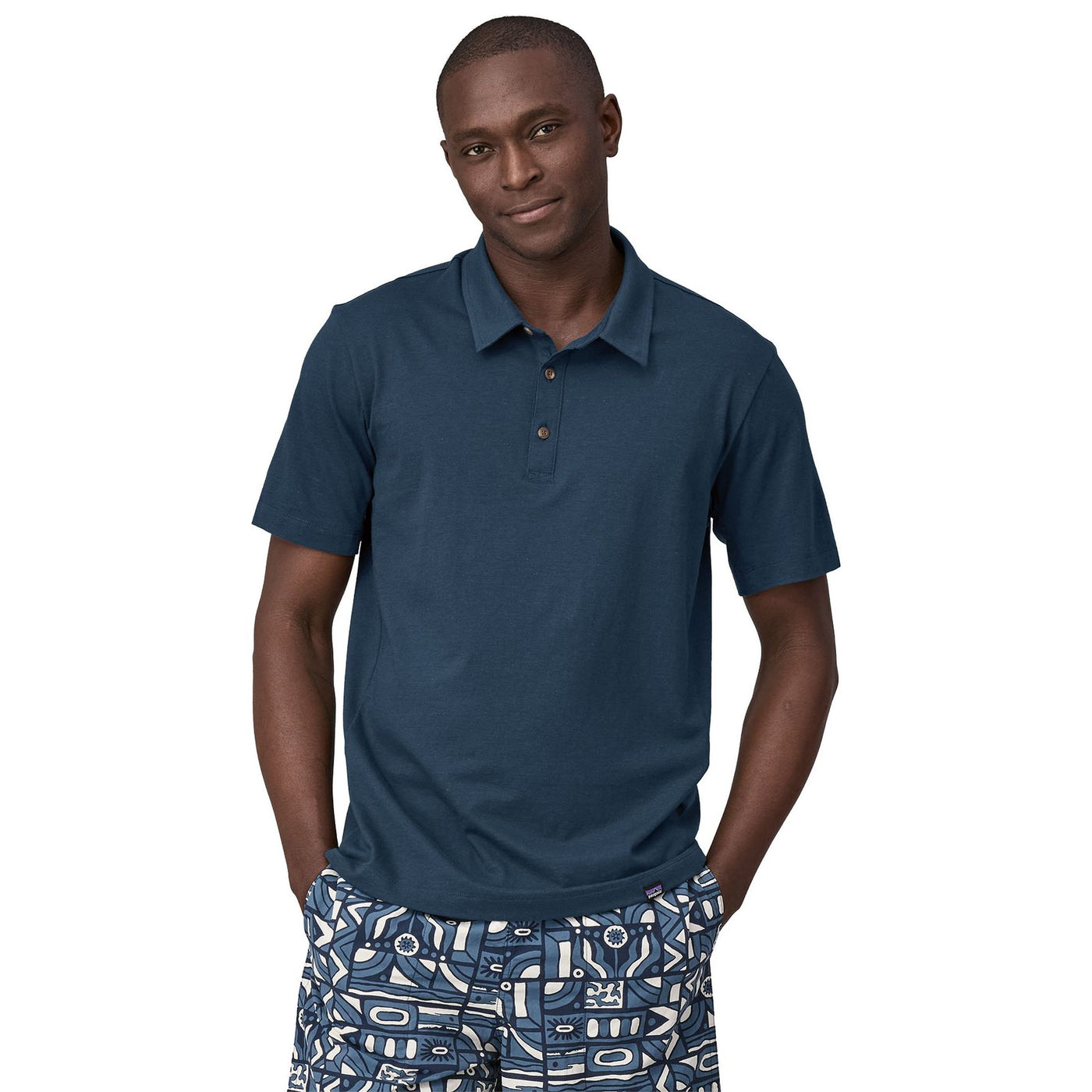 Patagonia Men's Essential Polo Tidepool Blue Image 02