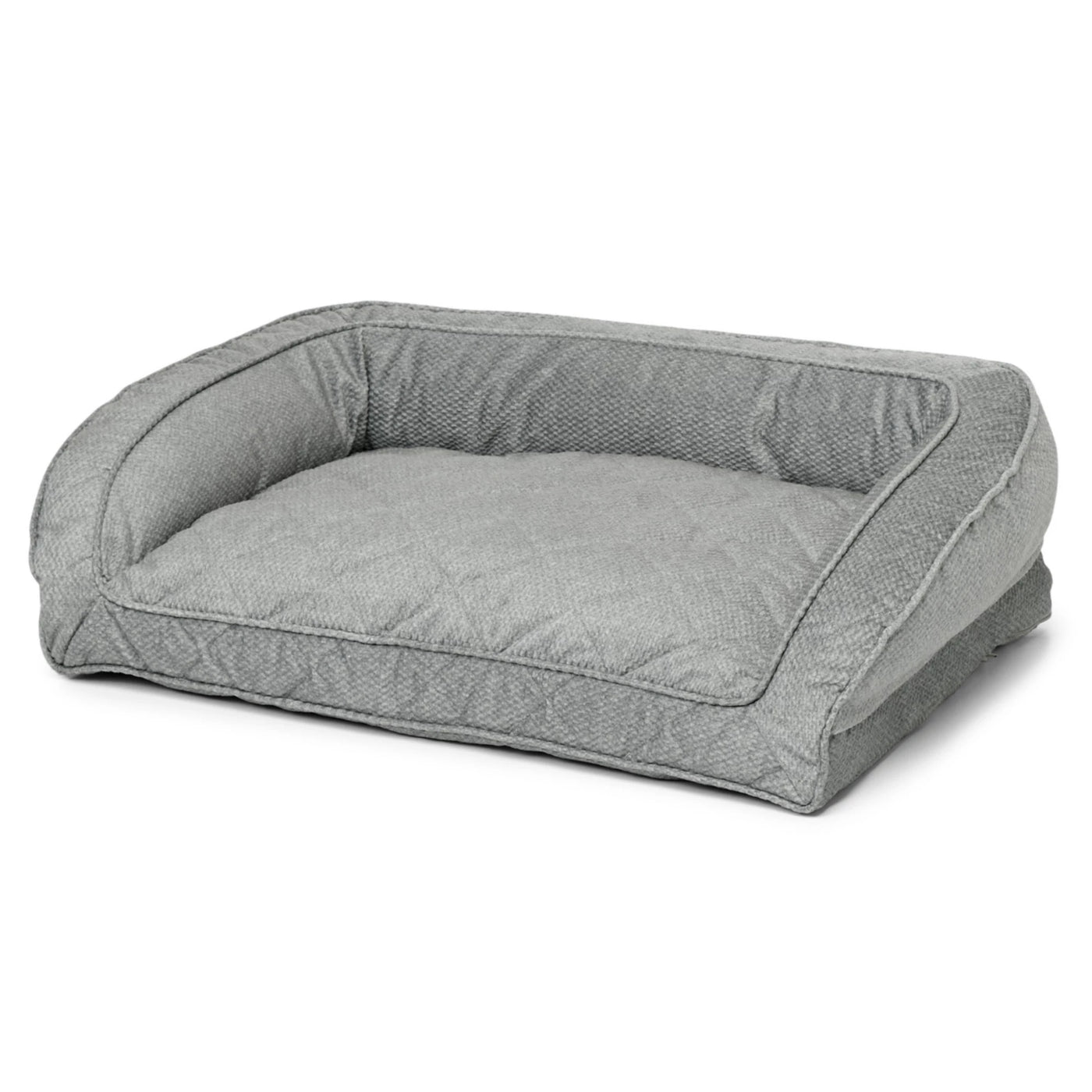 Orvis ComfortFill Eco Counch Dog Bed Grey Tweed Image 01