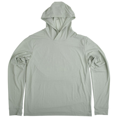 GFC Free Fly Men's Elevate Lightweight Hoodie, Bordered Logo Back CenterDesert Sage / White Image 01