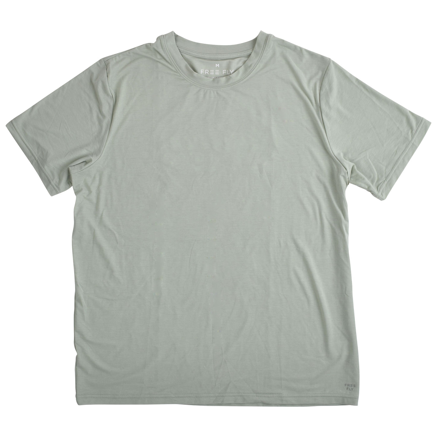 GFC Free Fly Men's Elevate Lightweight Tee, Bordered Logo Back CenterDesert Sage / White Image 01