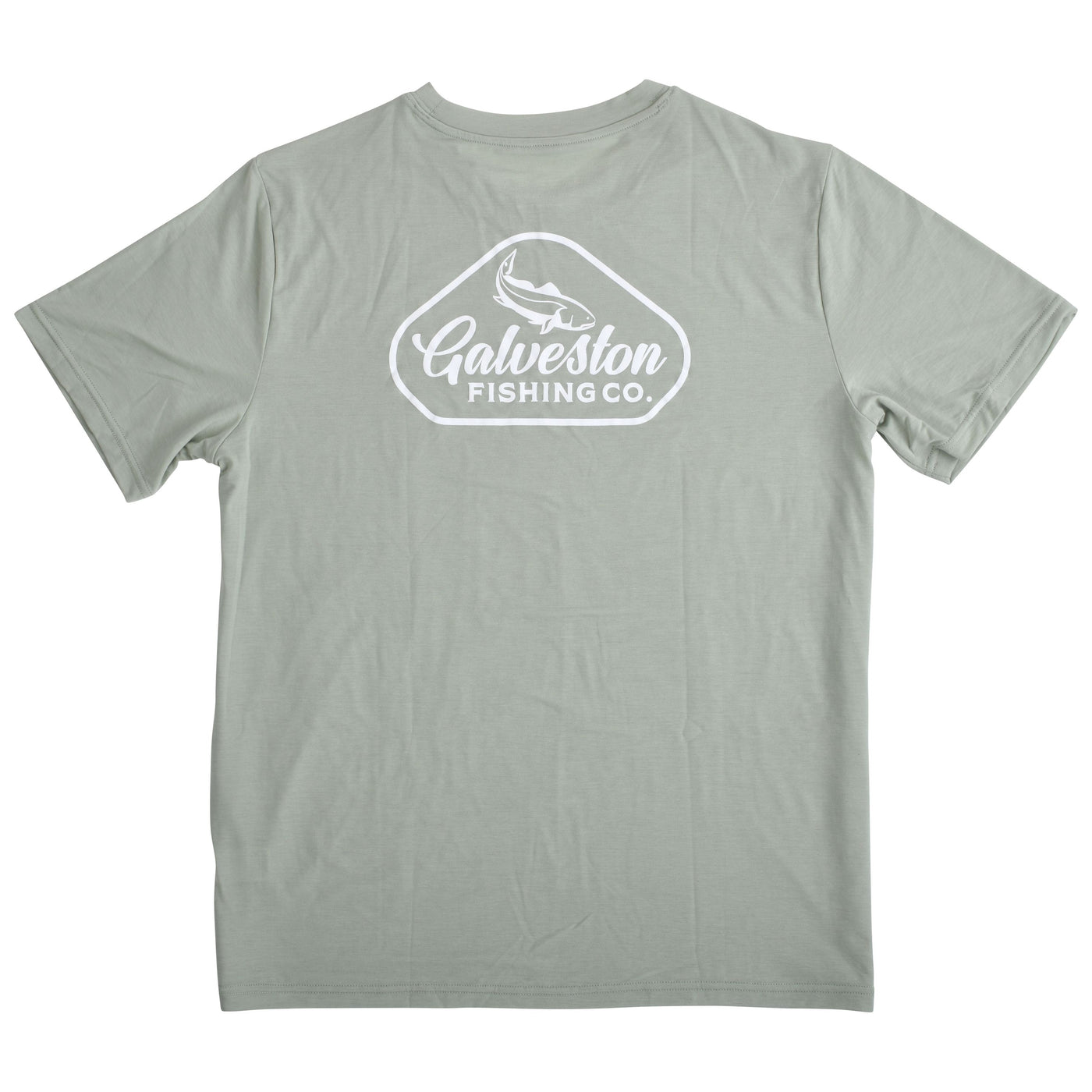 GFC Free Fly Men's Elevate Lightweight Tee, Bordered Logo Back CenterDesert Sage / White Image 02