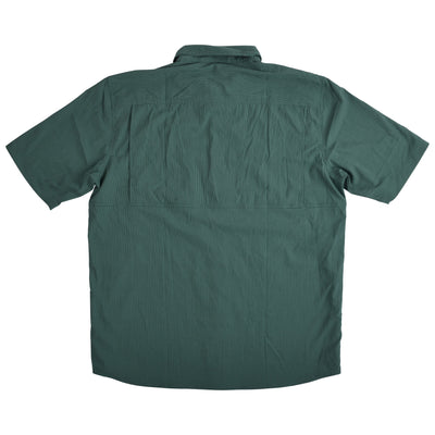 GFC Orvis Men's Open Air Caster Short Sleeve Shirt, Embroidered Logo Left ChestPeacock & Aloe / Dk Peacock & White Image 02