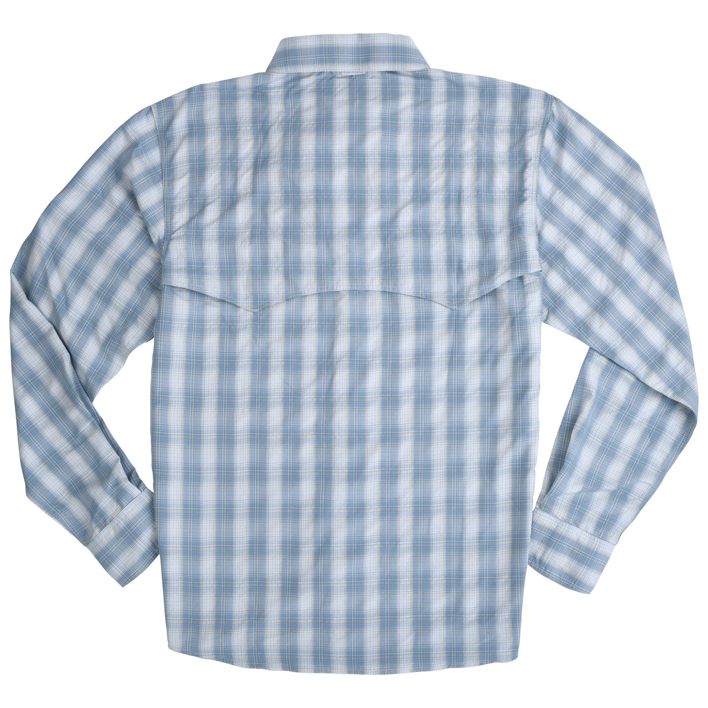 GFC Simms Men's Big Sky LS Shirt, Embroidered Logo Left ShoulderBimini Blue / Blue Grey Image 02