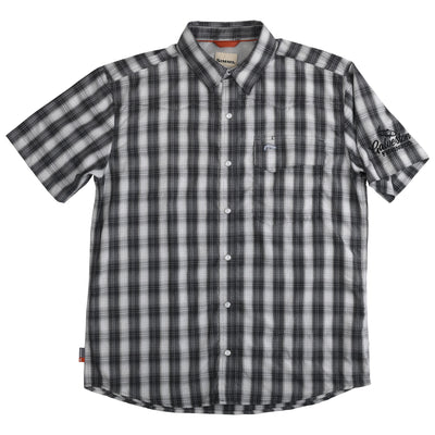 GFC Simms Men's Big Sky SS Shirt, Embroidered Logo Left ShoulderBlack Plaid / Black Image 01
