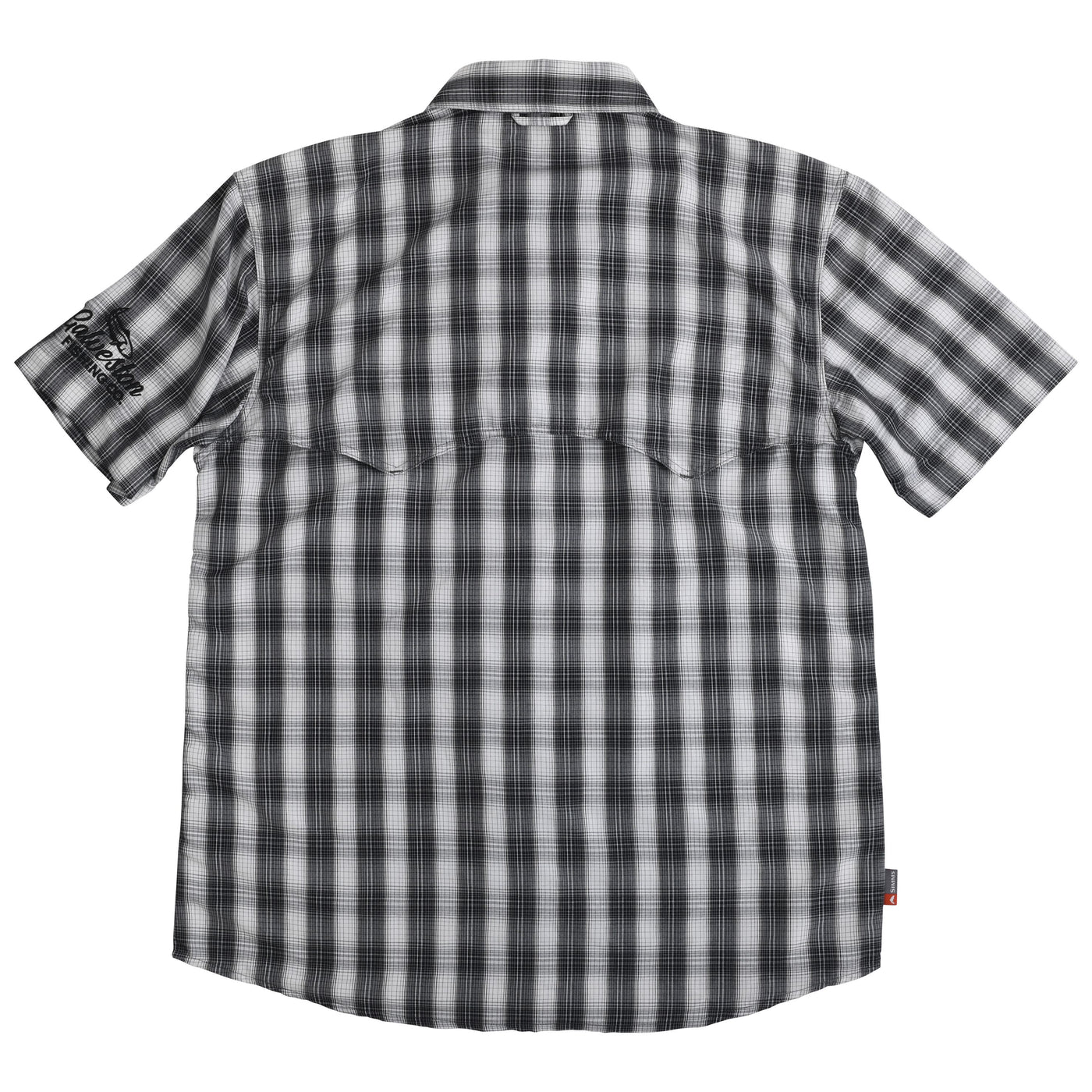 GFC Simms Men's Big Sky SS Shirt, Embroidered Logo Left ShoulderBlack Plaid / Black Image 02