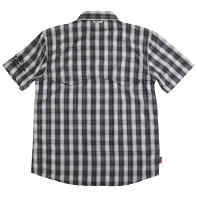 GFC Simms Men's Big Sky SS Shirt, Embroidered Logo Left ShoulderBlack Plaid / Black Image 02