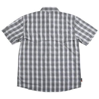 GFC Simms Men's Big Sky SS Shirt, Embroidered Logo Left ShoulderExuma Plaid / Taupe Gray Image 02
