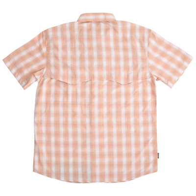 GFC Simms Men's Big Sky SS Shirt, Embroidered Logo Left ShoulderWhite Starfish / Orange Image 02