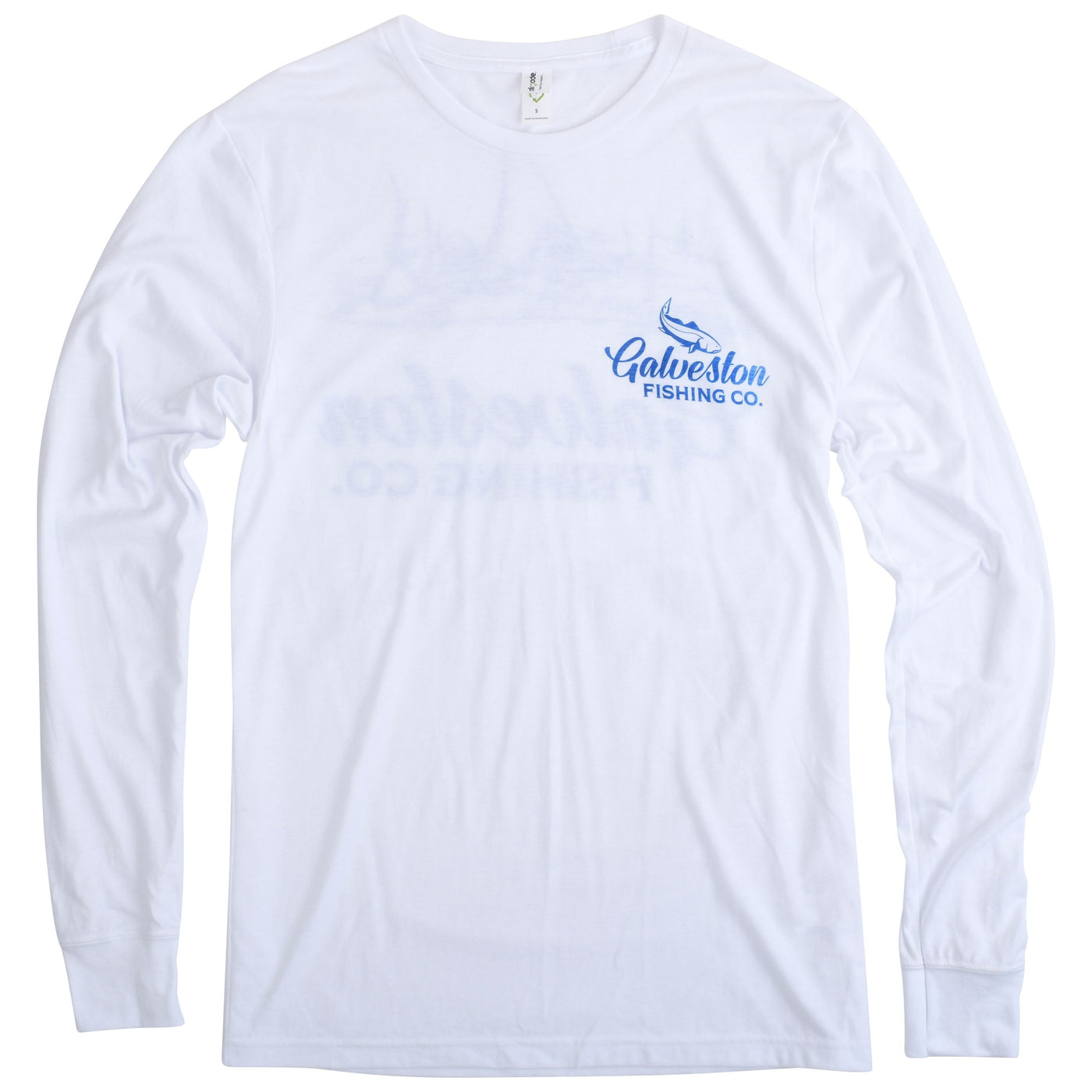 GFC Tee Long Sleeve Tri-Blend w/ KC Tail - Island ImageBright White / Midnight Blue Image 01