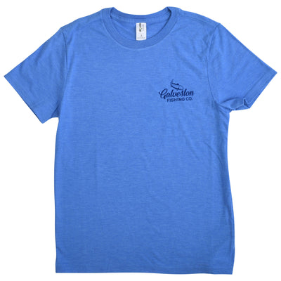 GFC Youth Tee Short Sleeve Tri-BlendAzure Blue / Midnight Blue Image 01